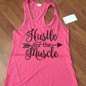 Hustle for the Muscle racerback tank top